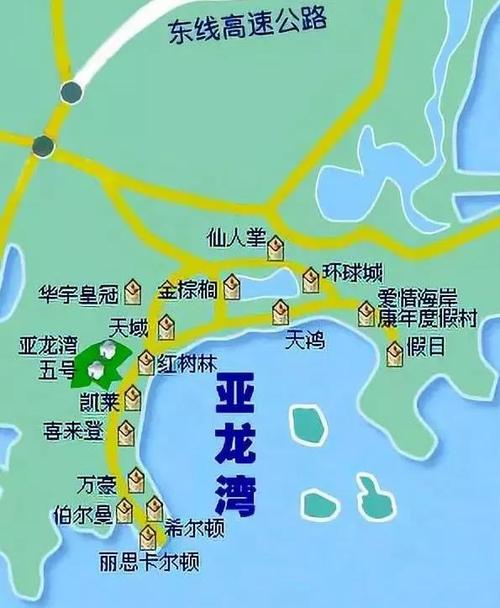 亚龙湾酒店-亚龙湾酒店分布地图