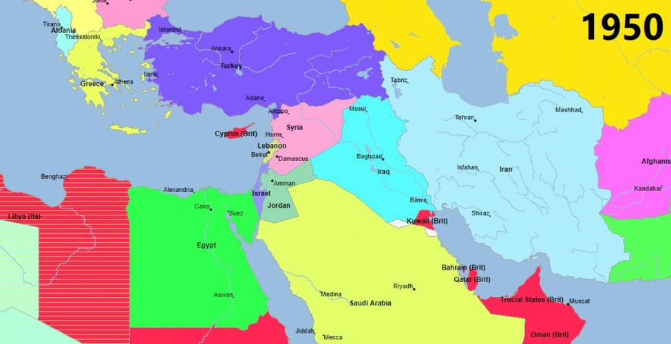 中东地图高清中文版-中东地图高清中文版全图