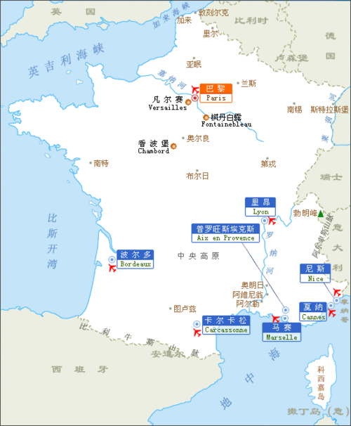 法国旅游线路-法国旅游线路图