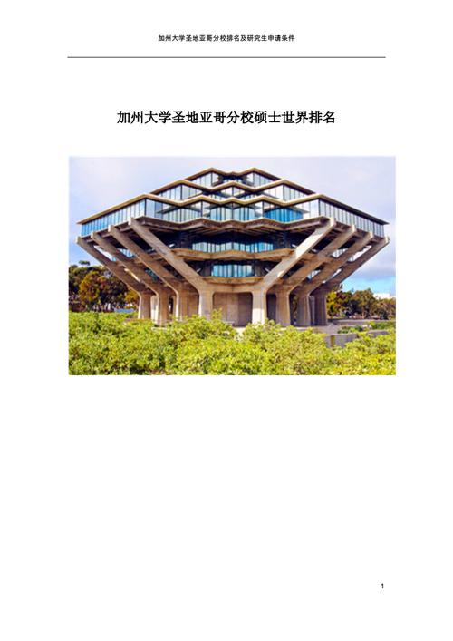 加州大学圣地亚哥分校-加州大学圣地亚哥分校世界排名