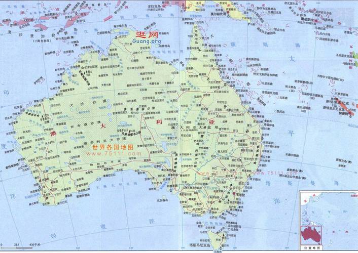 澳大利亚地图-澳大利亚地图位置