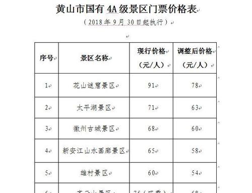 黄山门票-黄山门票价格一览表2023最新